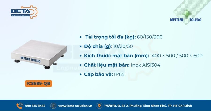 Thông số Bệ cân điện tử PBA220-QB