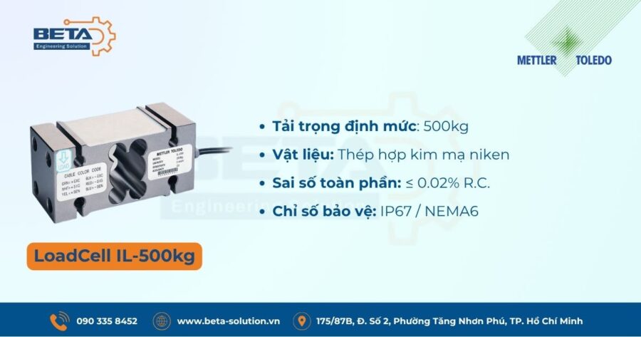 Thông số cảm biến lực IL-500kg