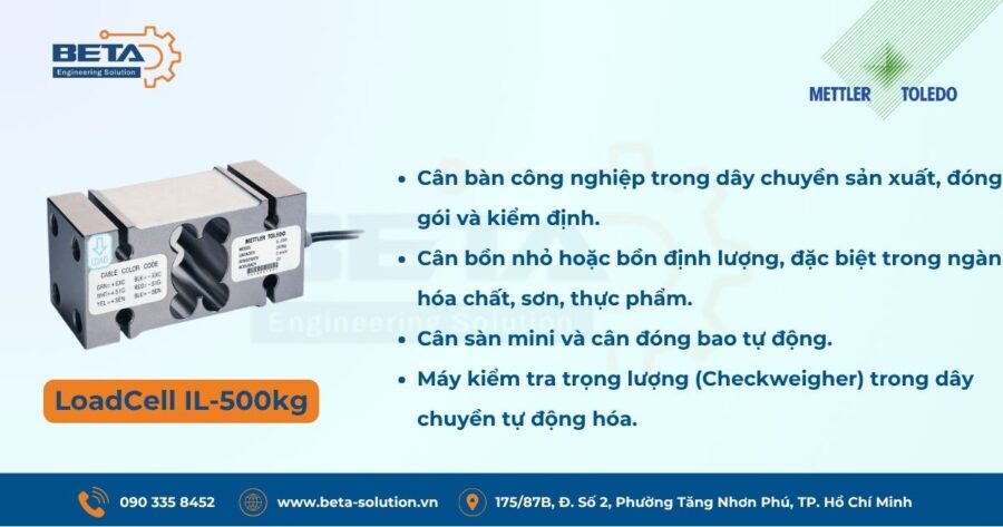 Ứng dụng Cảm biến lực IL-500kg