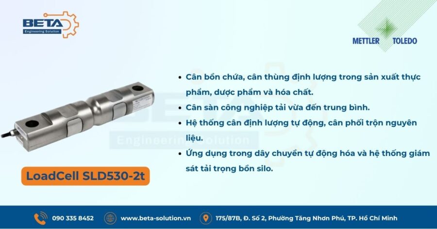 Ứng dụng Cảm biến lực SLD530-2t