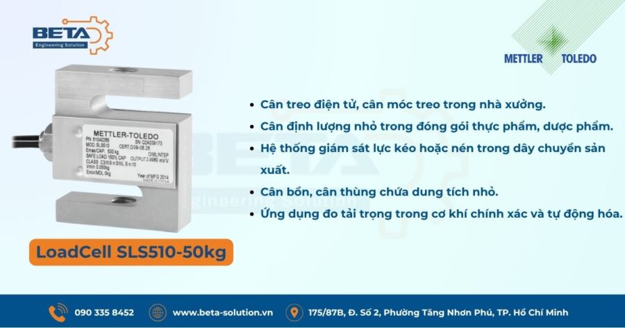 Ứng dụng Cảm biến lực SLS510-50kg