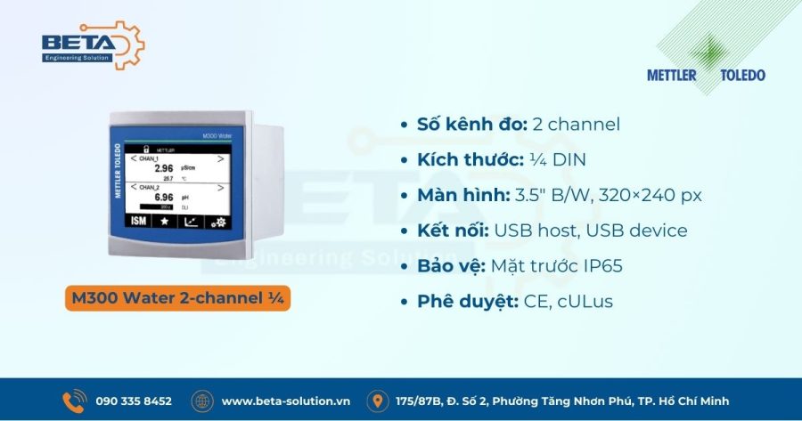 Thông số Bộ truyền tín hiệu M300 Water 2-channel ¼